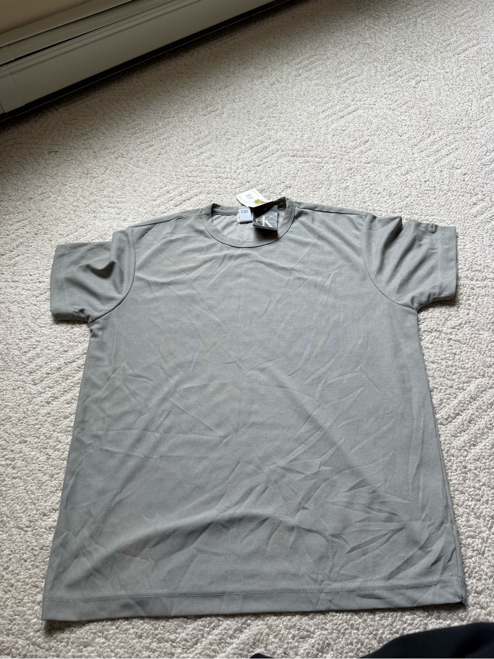 Calvin Klein Light Gray Short Sleeve Crew Tee